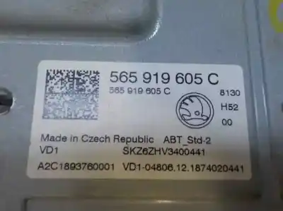 Автозапчасти б/у многофункциональный дисплей за skoda karoq (nu) 1.5 16v tsi act ссылки oem iam 565919605cizy a2c1893760001 565919605c