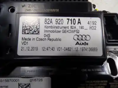 Recambio de automóvil de segunda mano de cuadro instrumentos para audi a1 sportback (gba) 1.5 16v tsi act referencias oem iam 82a920710a a3c0315870001 82a920710a