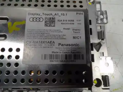 Recambio de automóvil de segunda mano de pantalla multifuncion para audi a1 sportback (gba) 1.5 16v tsi act referencias oem iam 82a919605b cxma18x1aea 82a919605b