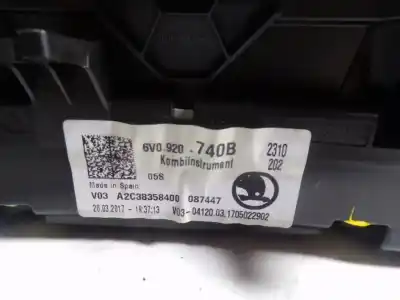 Second-hand car spare part dashboard for skoda fabia 1.0 mpi oem iam references 6v0920740b a2c38358400 6v0920740b