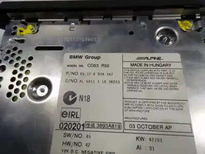 Second-hand car spare part audio system / radio cd for mini mini (r50,r53) 1.6 16v cat oem iam references 65129136412  6934347
