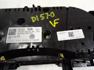 Gebrauchtes Autoersatzteil instrumententafel zum volkswagen golf vii (5g1, bq1, be1, be2) 1.6 tdi oem-iam-referenzen 5g1920751b a2c99139700 5g1920751b