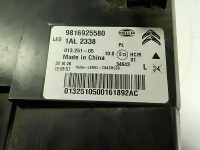 Piesă de schimb auto la mâna a doua far stânga pentru citroen c5 aircross live pack referințe oem iam 9816925580  9816925580