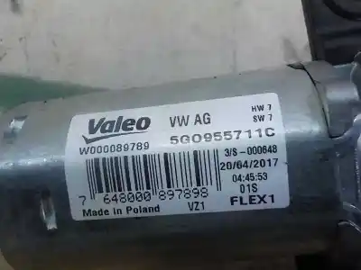 Pezzo di ricambio per auto di seconda mano motore tergicristallo posteriore per volkswagen golf vii lim. (bq1) 1.6 tdi riferimenti oem iam 5g0955711c  5g0955711c