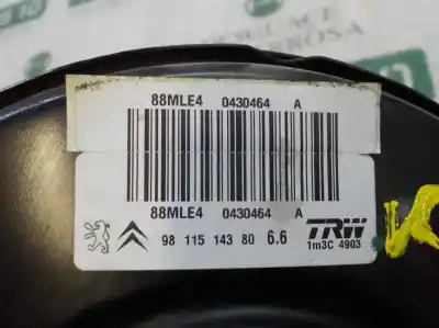Second-hand car spare part brake servo for citroen c-elysée 1.2 12v vti oem iam references 1609894980  