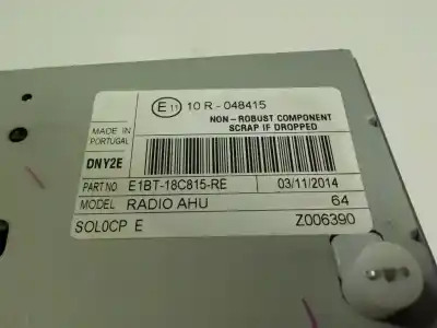 Second-hand car spare part audio system / radio cd for ford grand c-max 1.0 ecoboost cat oem iam references 2277323  e1bt18c815re