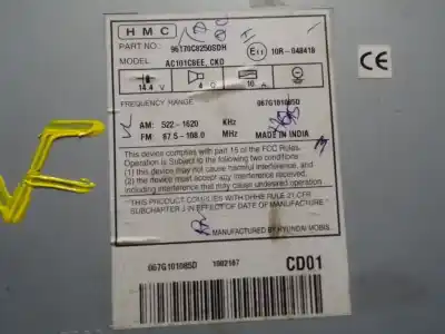 Автозапчастина б/у аудіо система / радіо cd для hyundai i20 ii (gb, ib) 1.2 посилання на oem iam 96170c8250sdh 10r048418 96170c8250sdh