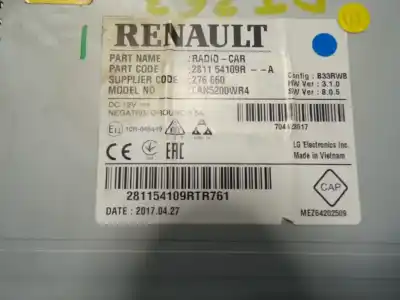 Автозапчастина б/у gps навігаційна система для renault captur i (j5_, h5_) 1.5 dci 90 посилання на oem iam 281153626r  281154109r