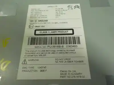 Second-hand car spare part audio system / radio cd for ds ds 4 crossback 1.6 thp oem iam references   9818013180