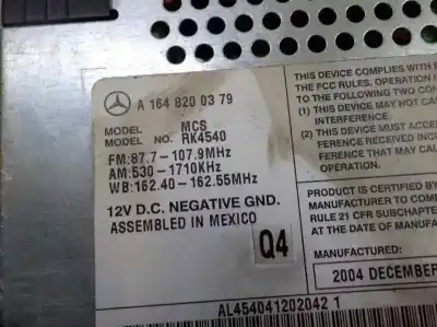 Автозапчасти б/у gps-навигационная система за mercedes-benz clase m (w164) 3.5 v6 cat ссылки oem iam a1648200679  a1648200379
