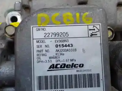 Peça sobressalente para automóvel em segunda mão compressor de ar condicionado a/a a/c por opel ampera * referências oem iam 22753244  22799205