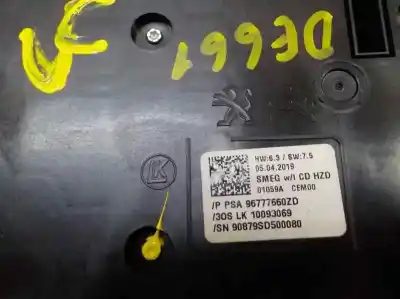 Second-hand car spare part multifunction switch for peugeot 308 active oem iam references 96777660zd  96777660zd