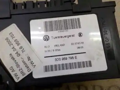 Автозапчастина б/у двиг скла задне ліво для volkswagen touareg (7la, 7l6, 7l7) 3.0 v6 tdi посилання на oem iam 7l0959703dz9e  3d0959795e