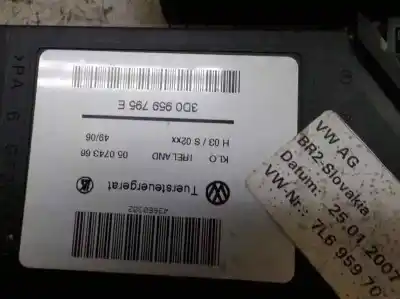 Автозапчастина б/у двиг скла задне ліво для volkswagen touareg (7la, 7l6, 7l7) 3.0 v6 tdi посилання на oem iam 7l6959703vin  3d0959795e