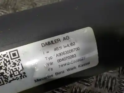 Gebrauchtes Autoersatzteil hinterachse zum mercedes-benz sprinter ii james cook (906) 2.1 cdi cat oem-iam-referenzen a9063506700  a0003500400