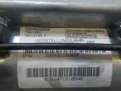 Автозапчасти б/у подушка безопасности передняя правая за bmw x5 (e53) 3.0d ссылки oem iam 72127131125  39840226009f