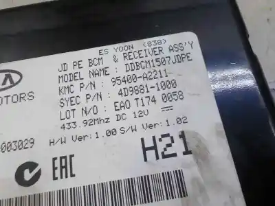 Second-hand car spare part electronic module for kia cee´´d business oem iam references 95400a2211 4d98811000 95400a2211