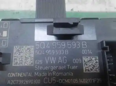 Second-hand car spare part electronic module for seat leon st (5f8) 1.6 tdi oem iam references 5q4959593bz00  5q4959593b