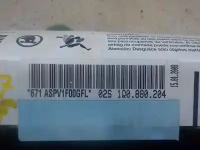 Recambio de automóvil de segunda mano de airbag delantero derecho para volkswagen tiguan (5n1) 2.0 tdi referencias oem iam 1q0880204  608104400a