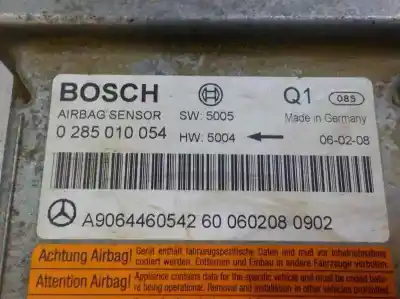 Автозапчастина б/у блок управління подушками безпеки для mercedes-benz vito (w639) basic, combi 2.1 cdi cat посилання на oem iam a9064460542 0285010054 a9064460542