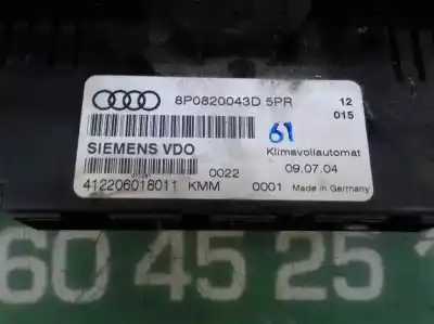Second-hand car spare part climate control for audi a3 (8p) 2.0 16v fsi oem iam references 8p0820043dae5pr  8p0820043d