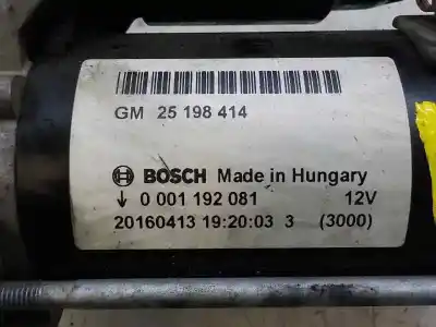 Second-hand car spare part starter motor for opel corsa d (s07) 1.4 (l08 l68) oem iam references   25198414