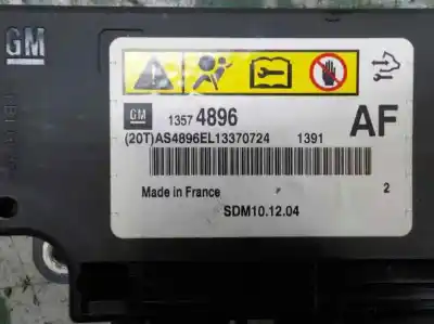Автозапчастина б/у блок управління подушками безпеки для opel astra j (p10) 2.0 cdti (68) посилання на oem iam 13574896  13574896