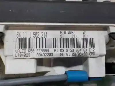 Автозапчасти б/у отопление / кондиционирование воздуха за mini mini (r50,r53) 1.6 16v cat 116 cv / 85 kw ссылки oem iam 64111502214  64111502214
