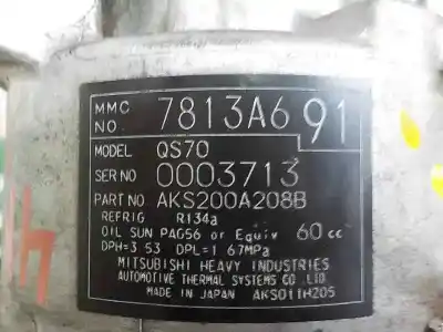 Piesă de schimb auto la mâna a doua compresor de aer condiționat pentru mitsubishi outlander (gf0) 2.2 di-d cat referințe oem iam   