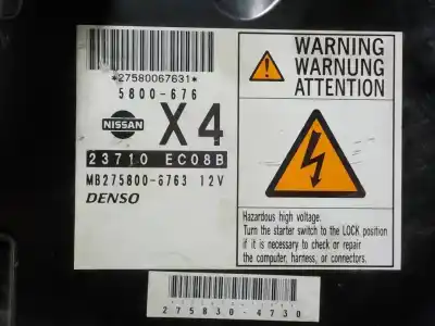 Second-hand car spare part ecu engine control for nissan navara pick-up (d40m) 2.5 dci cat oem iam references 23710ec08b  23710ec08b