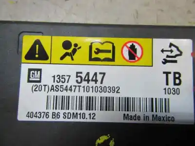 Pièce détachée automobile d'occasion boitier de commande d'airbag pour opel insignia a sports tourer (g09) 2.0 cdti (35) références oem iam 13575447  13575447