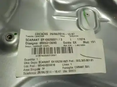 Автозапчастина б/у регулятор вікна передній лівий для alfa romeo giulietta (191) 1.4 turbo cat посилання на oem iam 71754404  30300101