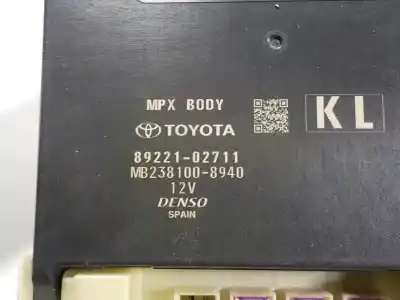 Second-hand car spare part fuse box unit for toyota corolla (e21) sedan 1.8 16v hybrid oem iam references   8922102711