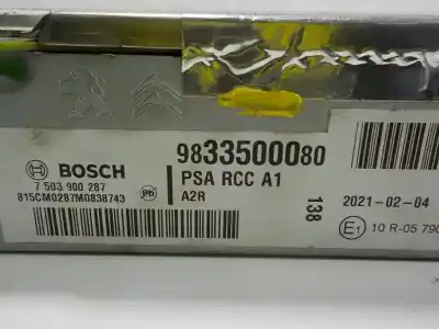 Автозапчастина б/у аудіо система / радіо cd для peugeot 208 (p2) 1.2 puretech посилання на oem iam  7503900287 9833500080