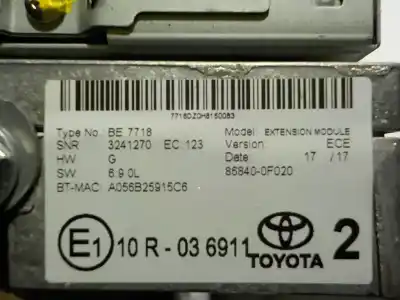 Автозапчасти б/у gps-навигационная система за toyota yaris hybrid active ссылки oem iam 861400d220 138000502f101 861400d220