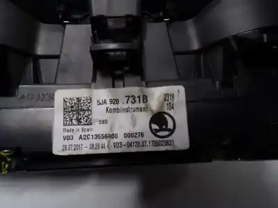 Автозапчастина б/у панель інструментів для skoda rapid (nh3, nk3, nk6) 1.6 tdi посилання на oem iam 5ja920731b a2c13556400 5ja920731b