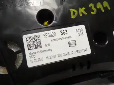 Автозапчастина б/у панель інструментів для seat leon st (5f8) 1.4 tsi посилання на oem iam 5f0920863  5f0920863