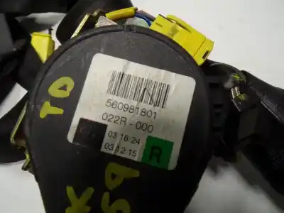 Автозапчастина б/у задній правий ремін безпеки для volkswagen touareg (7la, 7l6, 7l7) 2.5 r5 tdi посилання на oem iam 7l0857706h  560981801