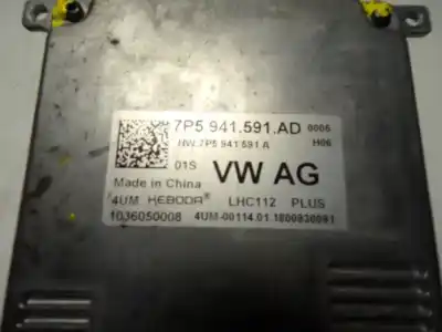 Автозапчастина б/у блок управління ксеноновими фарами для volkswagen t-roc 1.5 16v tsi act посилання на oem iam 7p5941591ad  7p5941591ad