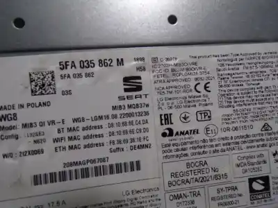 Second-hand car spare part audio system / radio cd for cupra leon kl8 vz 2.0 tsi oem iam references 5fa035862m  5fa035862m