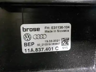 Автозапчастина б/у регулятор вікна передній лівий для audi q4 e-tron aq4e f4bac3 посилання на oem iam 11a837461c 00210319083647 11a837401c