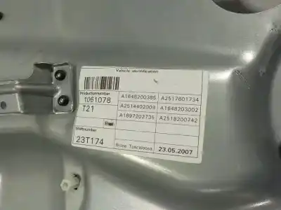 Автозапчасти б/у регулятор стекла переднего левого за mercedes-benz clase r (w251) 3.0 cdi cat ссылки oem iam a2517201579  a1648200385