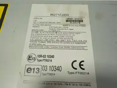 Second-hand car spare part gps navigation system for subaru xv advance oem iam references 86271fj450  86271fj450