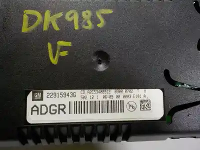 Second-hand car spare part multifunction display for opel mokka 1.7 16v cdti oem iam references 22915943  22915943g