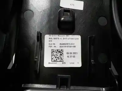 Автозапчастина б/у центральний подлокник для skoda kamiq (nw4) 1.0 tsi посилання на oem iam 654864207asyz  654864207a