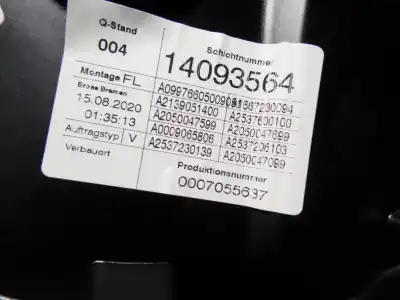 Автозапчастина б/у регулятор вікна передній лівий для mercedes-benz clase glc (w253) 2.0 cgi cat посилання на oem iam a2537206303  a0997660500905