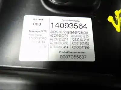 Автозапчастина б/у регулятор скла заднього правого для mercedes-benz clase glc (w253) 2.0 cgi cat посилання на oem iam a2537308002  a2537600200