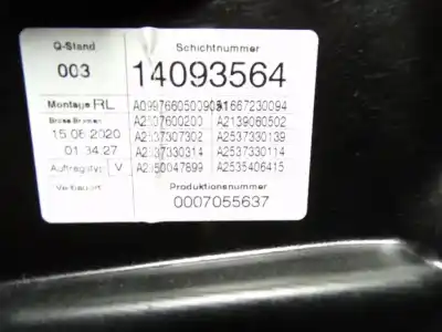 Автозапчастина б/у регулятор склона задній лівий для mercedes-benz clase glc (w253) 2.0 cgi cat посилання на oem iam a2537307902  a2537600200