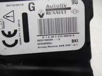 Автозапчасти б/у передняя левая боковая подушка безопасности за renault captur i (j5_, h5_) 1.3 tce 130 (j5nj j5ne) ссылки oem iam 985h19236r  985h16834r