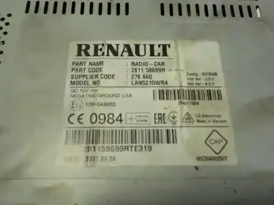 Автозапчастина б/у аудіо система / радіо cd для renault clio iv (bh_) 0.9 tce 90 посилання на oem iam 281157316r  281158699r